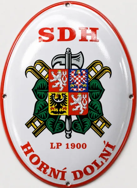 Smaltovaná cedule pro hasiče H10-sdh 3